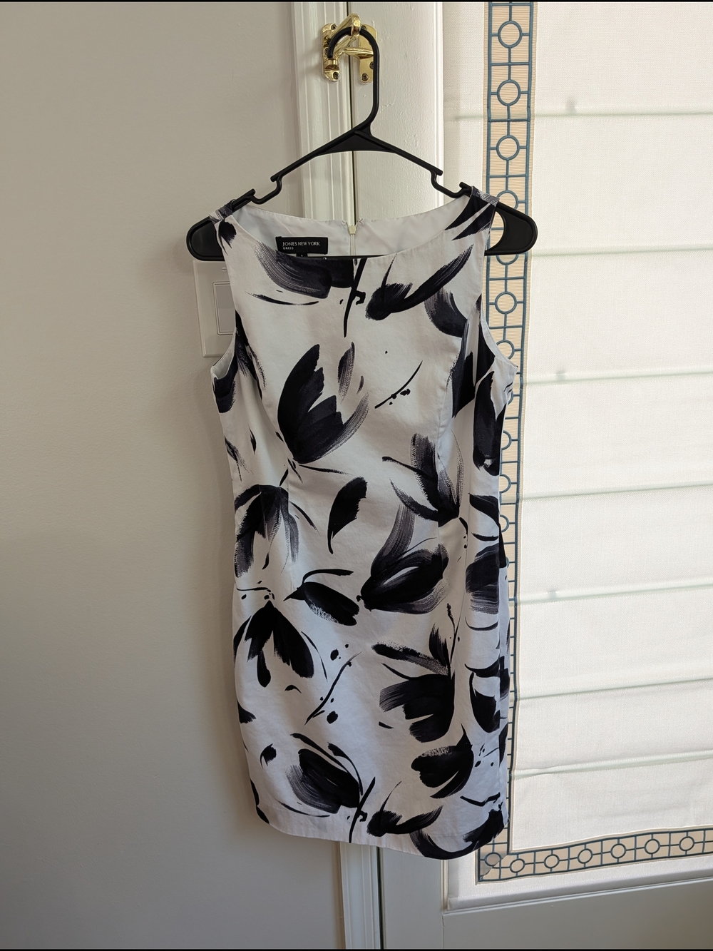 Jones New York Black & White Floral Dress